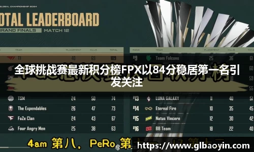 全球挑战赛最新积分榜FPX以84分稳居第一名引发关注
